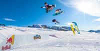 Red Bull Hammers with homies. Finale internazionale di snowboarding con 16 squadre che si sfideranno per realizzare performance adrenaliniche. Sabato 16 e domenica 17 aprile dalle 9, presso Ursus Snowpark di Madonna di Campiglio. Evento segnalato da Apt Campiglio
