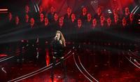 Italian singer Annalisa with the Artemia Choir perform on stage at the Ariston theatre during the 74th Sanremo Italian Song Festival in Sanremo, Italy, 09 February 2024. The music festival runs from 06 to 10 February 2024.   ANSA/RICCARDO ANTIMIANI