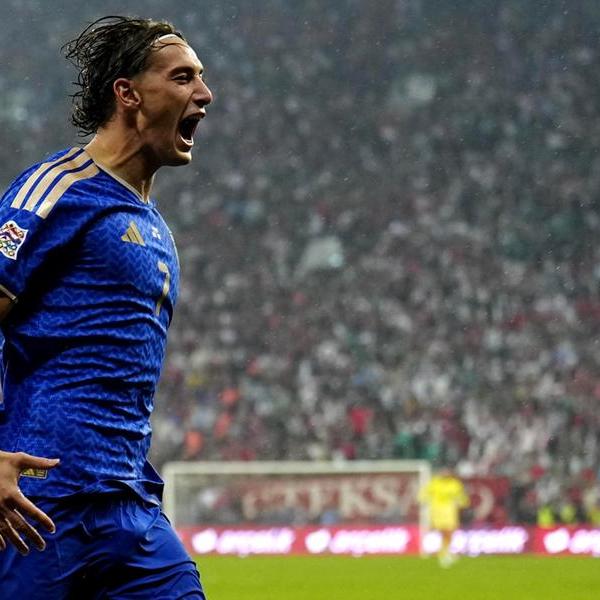 Nations League: Pio Esposito "Ci tenevo a segnare per dedicare il gol a mia nonna'
